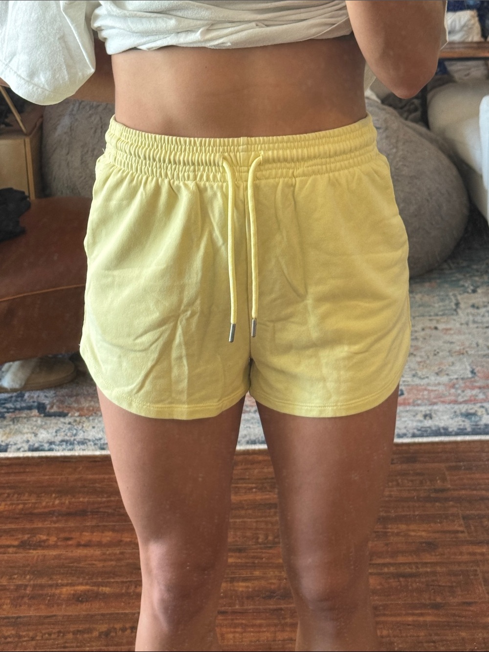 H&M Yellow Drawstring Shorts - Picture 2 of 5